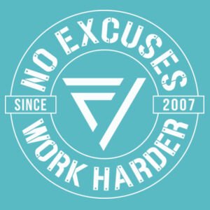VERGE - NO EXCUSES - WOMEN'S FITTED TANK TOP - $CUSWHK$ Design