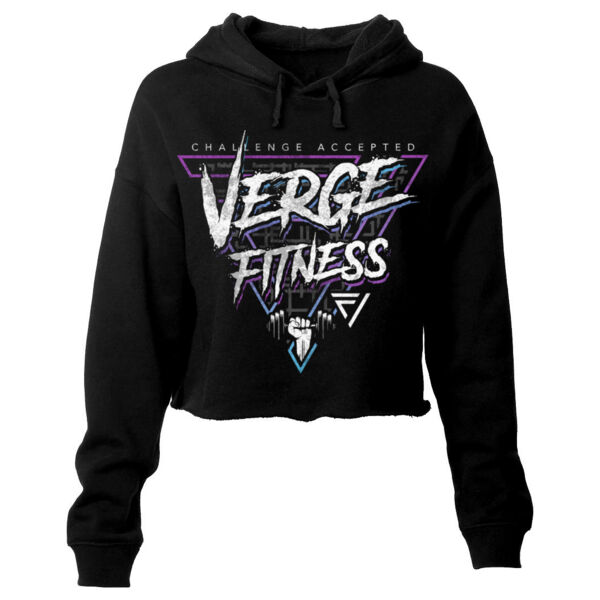 VERGE - CHALLENGE ACCEPTED - WOMEN'S CROPPED HOODIE - $2CN8SF$ Thumbnail